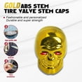 thumbnail image 4 of Xotic Tech Skull Tire Valve Stem Caps 4 Pack ABS Tire Valve Cap Set, Corrosion Resistant Air Leakproof Universal Stem Covers for Cars Trucks Motorcycles SUVs and Bikes (Gold), 4 of 8