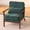 Green, variant on Newest 30" Mid-Century Modern Armchair,Green Fabric with Lumbar Pillow & Solid Wood Armrests for Living Room & Office