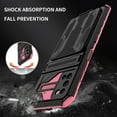 thumbnail image 4 of Cutyskin Samsung Glaxy A03S Armor Case with Hidden Card Holder Detachable Wallet Cover, Built-in Kickstand, Camera Lens Protection, Tough Rugged Shockproof Phone Case, Pink, 4 of 9