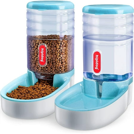 Gravity Pet Feeder and Waterer Dog Water Bowl and Dog Food Bowls Set Cat Bowls for Food and Water Automatic Dog Feeder Automatic Cat Feeders Design for Small Medium and Big Pets [High Quality Materials Pet Feeder]-- Our automatic cat feeders made from high-quality food-grade plastic  BPA -free  safe  healthy and environmental protection  perfect care of your love pet. The automatic cat feeder is 100% new material  high quality  anti-fall durable  save money.