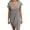 Gray, variant on Bigersell Prom Dresses for Women Fashion Women Short Sleeve Dress Solid Casual V-Neck Mini Dress formal Dresses for Female Evening Party Women's Plus Faux-Wrap Dresses, Style 12790, Black XL