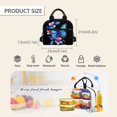 thumbnail image 7 of Yuyamidu Blue Butterfly Lunch Bag for Kids 6th Grade Elementary School Lunch Box Girls 10-12/12-14 Insulated Lunchbox Container for School Picnic Flower Cooler Tote with Strap, 7 of 7