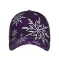 thumbnail image 2 of Daiia Snowflake Gradient Purple print Baseball Cap Men Women Golf Dad Hat Adjustable Original Classic Low Profile Hat Unconstructed Plain Cap, 2 of 9
