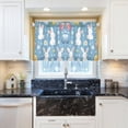 thumbnail image 5 of Yayeee Kitchen Curtains Tier Pair Light Filtering 27"x24" Rod Pocket Short Cafe Window Panel, Cartoon Easter Bunnies, 5 of 7
