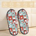 thumbnail image 2 of Balery Warm Christmas Memories Pantuflas de Casa de Felpa Silenciosas con Diseño Estampado, Zapatillas Cómodas Antideslizantes de Algodón para Interior-Large, 2 of 8