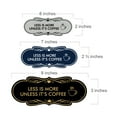 thumbnail image 2 of Designer Less is More Unless it's Coffee Sign (Blue) - Medium, 2 of 4