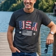thumbnail image 4 of Jollimate Vintage USA Flag T-Shirt, American Flag Graphic Tee, Patriotic Shirt for Men, 4 of 6