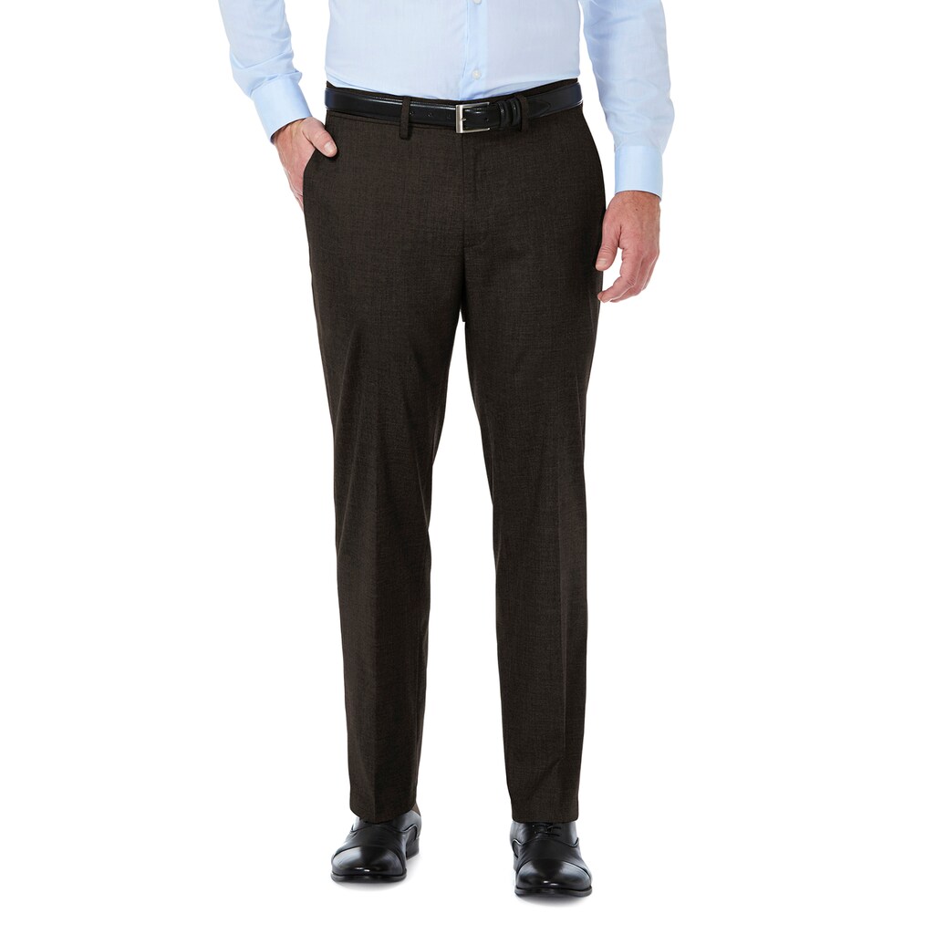 Men's J.M. Haggar Premium Tailored-Fit Stretch  Flat-Front Suit Pants Dark Brown - image 1 of 5