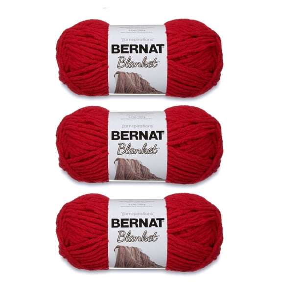 Bernat Blanket Yarn-Cranberry, Multipack Of 3