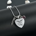 thumbnail image 3 of Heart Urn Necklace for Ashes Birthstones Cremation Jewelry for Ashes Stainless Steel Ash Necklace Memorial Ash Holder, 3 of 6