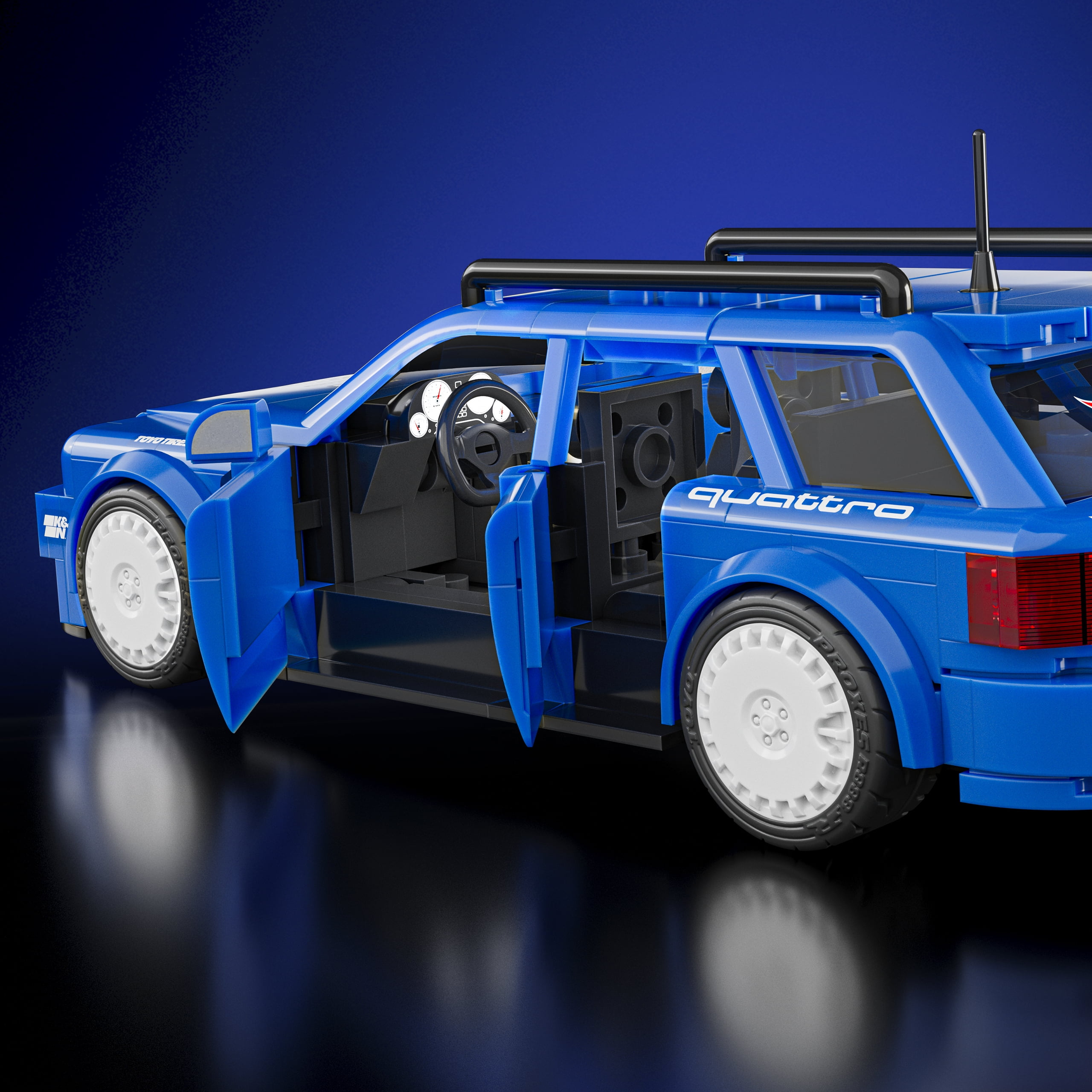 Mattel Brick Shop Hot Wheels '94 Audi Avant RS2 Building Toy Kit (253 Pieces), for Collectors