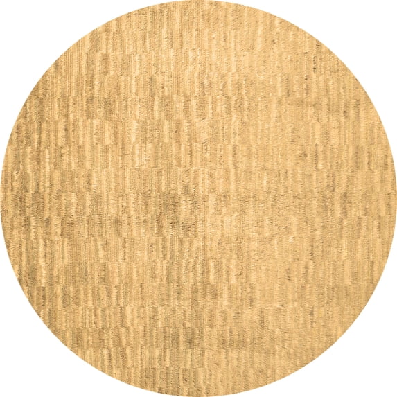 Ahgly Company Indoor Round Abstract Brown Contemporary Area Rugs, 5' Round