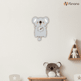 thumbnail image 3 of FGnano Koalby Adorable Koala Shaped Pendulum Wall Clock, Cartoon Style, Warm Light-Grey, MDF (Medium Density Fiberboard) Cute Cartoon Koala-Shaped Pendulum Wall Clock, 9.4"x13.4"x1.8", Color Box, 3 of 5
