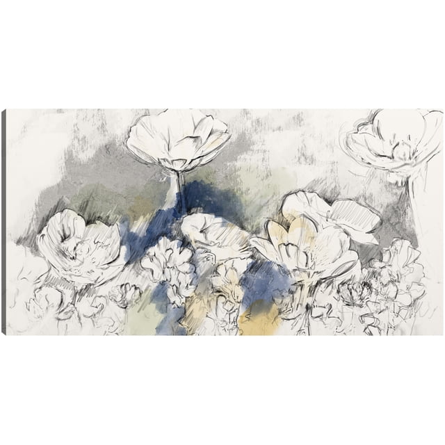 Cuadro Decorativo - estudio de flores silvestres Jr Impresión en canvas, estrechado