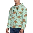 thumbnail image 3 of Daiia Cute Sea Turtles for Men's Fashion Hoodies & Sweatshirts with Kangaroo Pocket Hooded Sweatshirt Breathable & Moisture Wicking-Medium, 3 of 7