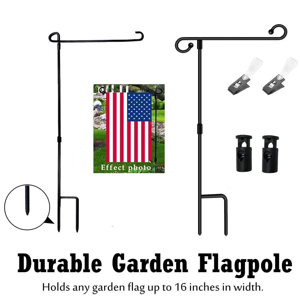House Flag Stand Garden Stake 89" x 40"  Holds Large Flags 