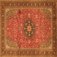 thumbnail image 1 of Ahgly Company Indoor Square Medallion Orange Traditional Area Rugs, 3' Square, 1 of 1