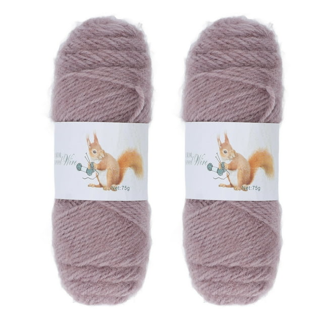 Oubit Knitting Wool Yarn,2pcs Crochet Yarn Hand Soft Yarn Simply Soft Yarn Sleek Aesthetic