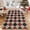 Red & Black, variant on SUNDEREY 3'x5' Moroccan Geometric Area Rug,3x5ft Washable Bedroom Rug,Easy Jute Indoor Outdoor Carpet, Farmhouse Checkered Non Slip Black Carpet for Office Couch Entrance Kitchen,Black