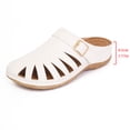 thumbnail image 6 of Xdegoge Sandals for Women Casual Summer Closed Toe Cutout Mule Clogs Flatform Slide Slippers Low Wedge Adjustable Buckle Strap Walking Shoes, 6 of 9