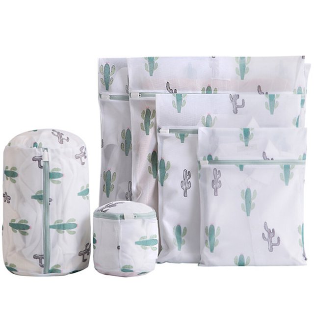 Bolsas de lavado de ropa impresas: 6 uds. Bolsas delicadas de malla fina bolsas de lavado de ropa interior