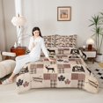 thumbnail image 4 of Homewish Woodland Wildlife Deer Bedding Comforter Set 2pcs for Kids Teens Adults,Maple Leaves Twin Comforter Sets Microfiber,Geometric Plaid Grid Breathable Bedding Set,Ultra Soft Home Decor, 4 of 8