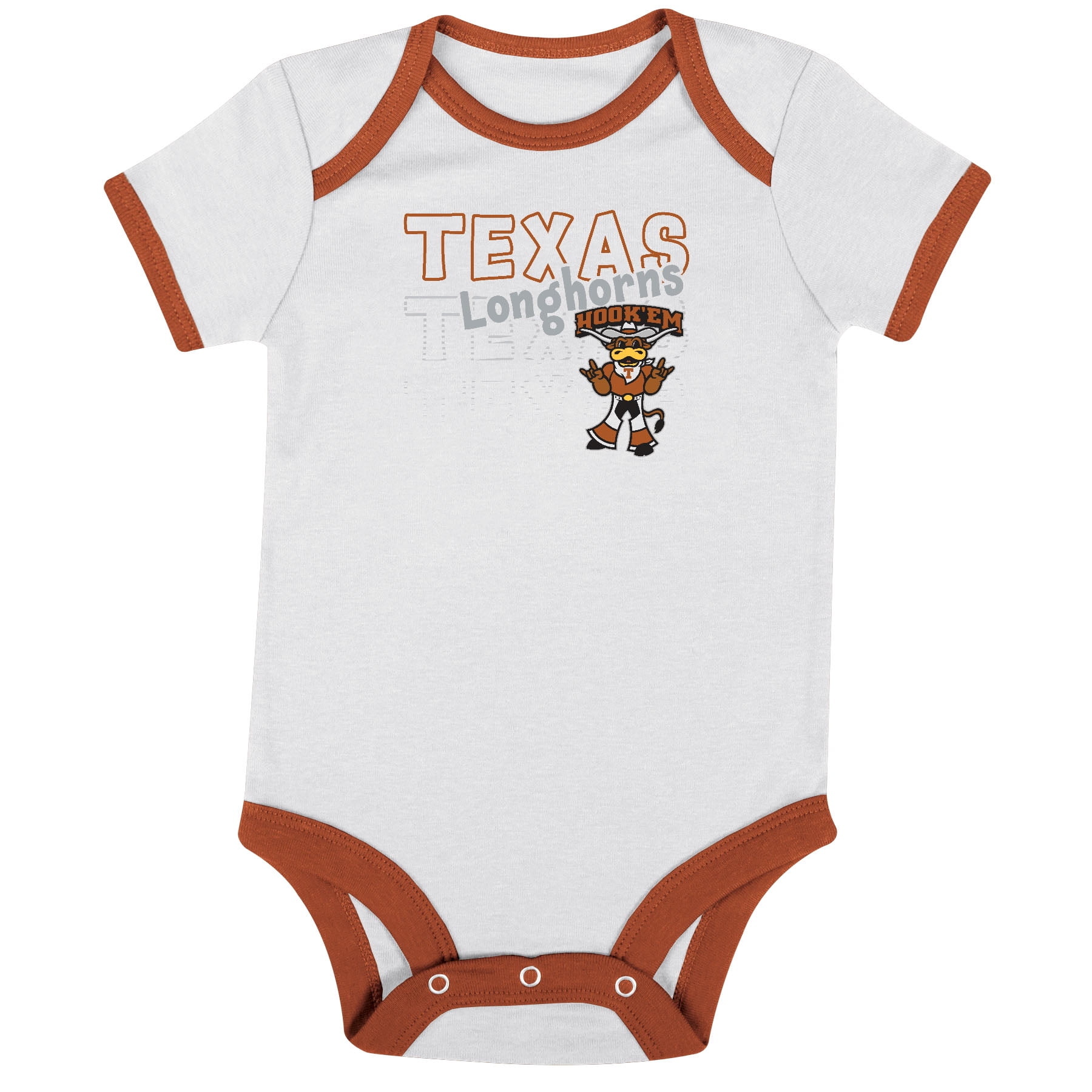 NCAA Texas Longhorns Infant & Toddler Onesies, 3-Pack