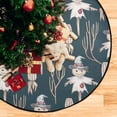 thumbnail image 4 of Watercolor Autumn Scarecrow Christmas Tree Mats Waterproof Tree Skirt, Xmas Tree Stand Tray Mat Floor Protector Pad for Holiday Party Decoration, 28.3", 4 of 6