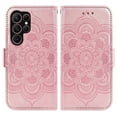 thumbnail image 4 of Compatible with Samsung Galaxy S22 Ultra 5G Wallet Phone Case and Tempered Glass Screen Protector Flip Credit Card Holder Stand Mandala Flower Cell Cover for S22ultra 22S S 22 S22ultra5g 6.8 Pink, 4 of 9