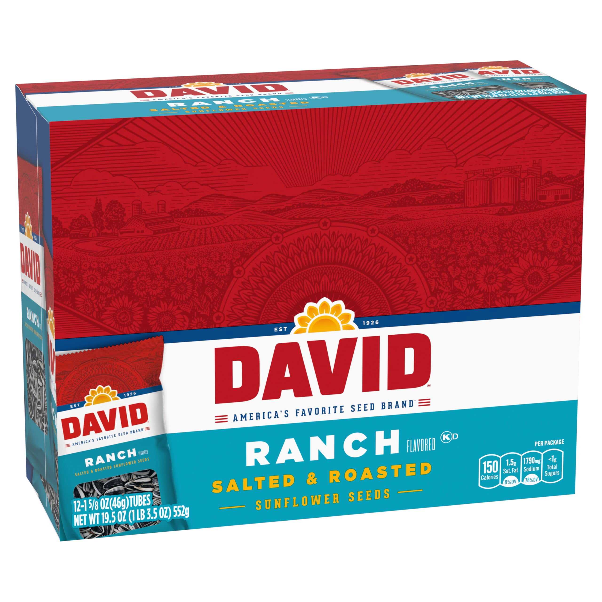 DAVID Sunflower Seeds, Ranch Flavor
