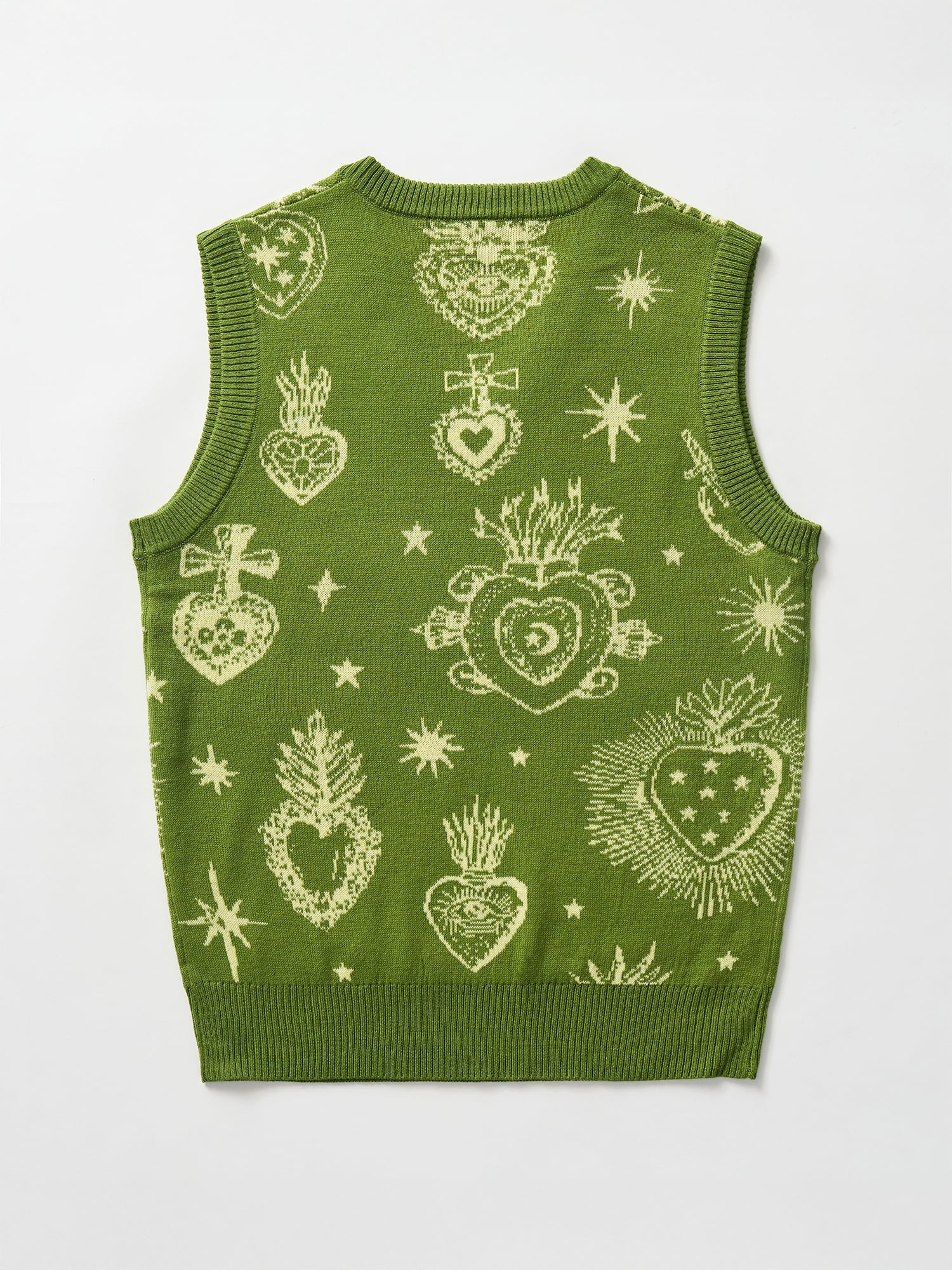 Hija De Tu Madre, Unisex Knit Vest, Sacred Heart, Sizes XS-3XL