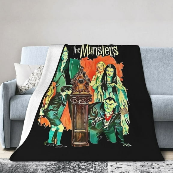 The Munsters Throw Blanket, All Season Decorative Soft Cozy Fleece Blankets, Room Decor For Bed Chair Car Sofa Couch Bedroom