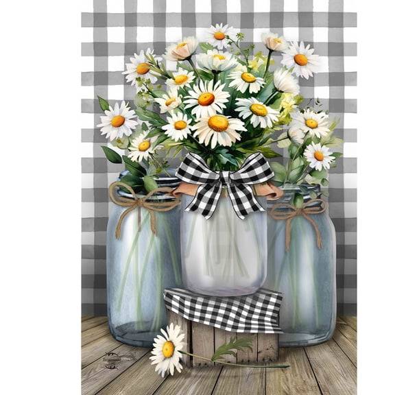 Briarwood Lane Spring House Flag 40x28 For Outdoor Farmhouse Jars For Spring House Flag