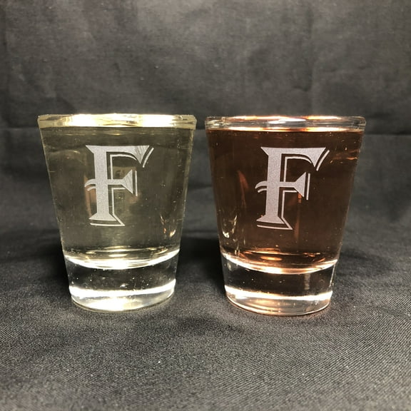 1.5OZ SHOT GLASS SET MONOGRAM F