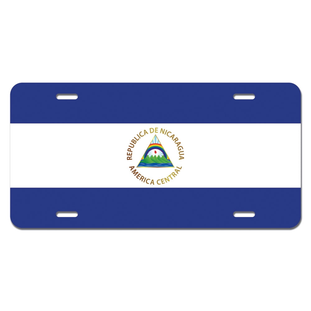 Nicaragua Flag Novelty License Plate - Walmart.com