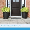 thumbnail image 2 of Suncast Sonora 22 Inch Resin Wicker Decorative Garden Flower Planter, Brown, 2 of 9