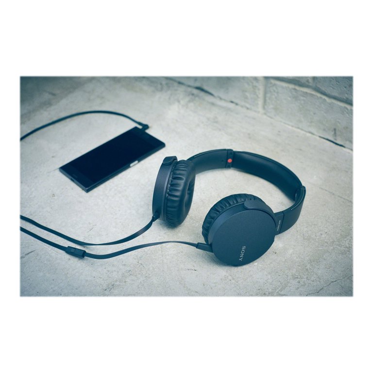 Sony Noise-Canceling Over-Ear Headphones, Black, XB550AP - Walmart.com