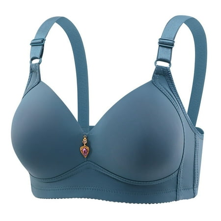Mlkoz Bras for Women Deep V No Underwire Push Up Solid Color Bras Support Adjustable Bra Everyday Bras