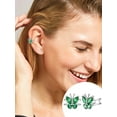 thumbnail image 5 of FindChic Women Clip-on Butterfly Earring May Synthetic Emerald Birthstone Earrings Sterling Silver Jewelry for Birthday Christmas, 5 of 10