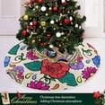 thumbnail image 6 of FMSHPON Colorful Skull Xmas Christmas Tree Skirt Stand Mat for Holiday Party Decoration Indoor Outdoor 48 inches, 6 of 6