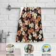 thumbnail image 6 of Brown and White Flowers Hand Towel Absorbent Bath Towels for Bathroom Sports Gym(28.3" X 14.4") Set of 2, 6 of 8