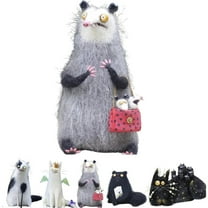 Wool Felt Familiars – Quirky Handmade Companions with Quirky Expression for Desk, Shelf and Home Décor, Small Collectible Craft Decoration, Soft & Lightweight for Home Décor, Collectibles (E)