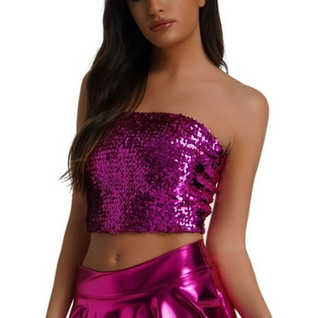 USSUMA Womens Sports Bras Tube Tops Bralette Fashion Bralette Street Wear Clearance Sales Black Gold White Red Purple Hot Pink Silver Strapless Bra for Big Bust