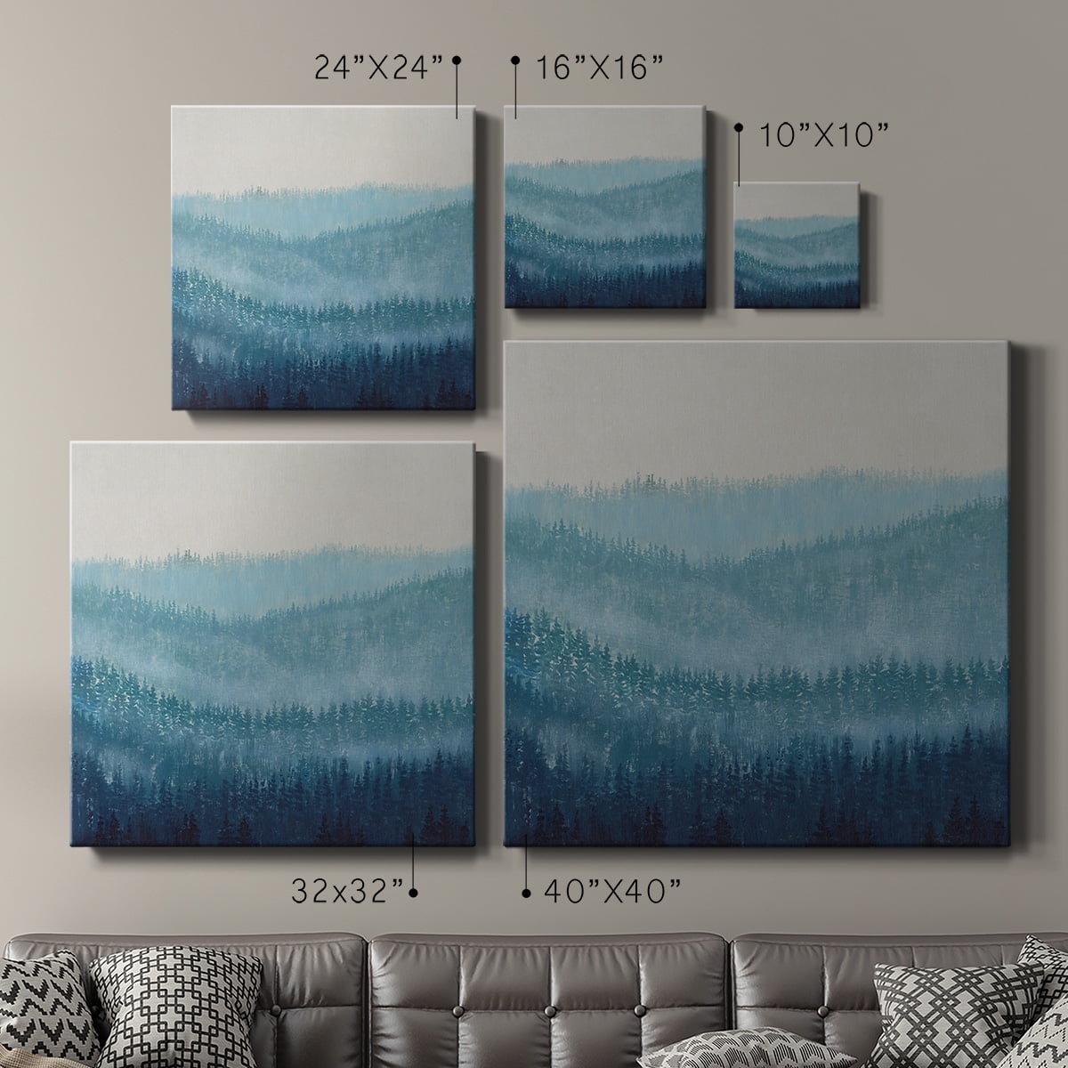Wexford Home Smoky Ridge I-Premium Gallery Wrapped Canvas, 10" x 10" - Ready to Hang