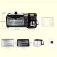 thumbnail image 3 of SiMbae - Estación de desayuno 3 en 1, incluye cafetera, plancha antiadherente y horno tostador de 4 rebanadas, versátil desayuno para apartamentos, cocina, color negro, 3 of 5