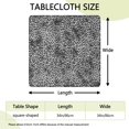 thumbnail image 2 of Black and Tan Leopard Print Square Fitted Tablecloth with Elastic Edge,Square Table Cover,Washable Elastic Table Cover for Home Kitchen Party Decor 34"x34", 2 of 6