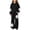 Nekdswn Black, variant on Nekdswn Girls 2 Piece Outfits Floral Print Hoodie and Straight Leg Pants Sports Sets for Kids Fall Fashion Fleece Lined Sweatsuits Size 2-16 Years