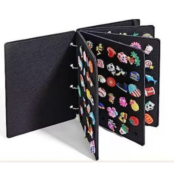 EXHUMKY BERTDOMD Black Felt Pin Display Book for Enamel Pins Badges and Brooches Organizer