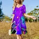 thumbnail image 5 of Vestido de manga corta Shooting For The Stars (luz ultravioleta) vestido mujer verano vestidos de verano para mujer vestidos de mujer, 5 of 8