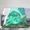 thumbnail image 2 of Bulbasaur Blanket, Soft Flannel Throw Cozy Flannel Blankets Travel Throw Blanket Super Soft Lightweight Bedding Lap Chair Sofa for Adults Kids Teens 80"X60", 2 of 9